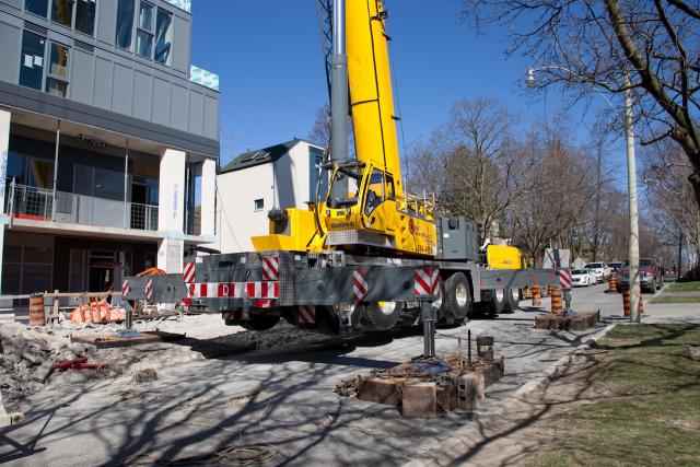 Crane Coming Down at Lifetime and BLVD’s Code Condos in Toronto