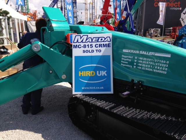 Maeda launched its biggest ever mini crane, the MC-815, and Hird has taken delivery of the first machine off the production line.