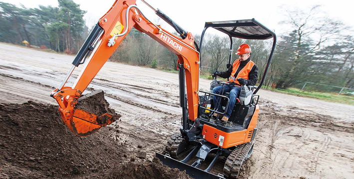 Hitachi presented the ZX17U-5 and ZX19U-5 mini excavators at Bauma 2016