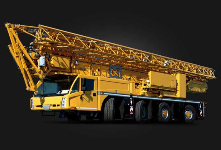 Video of the fourth generation of the Spierings SK597-AT4 hydraulic mobile tower crane.