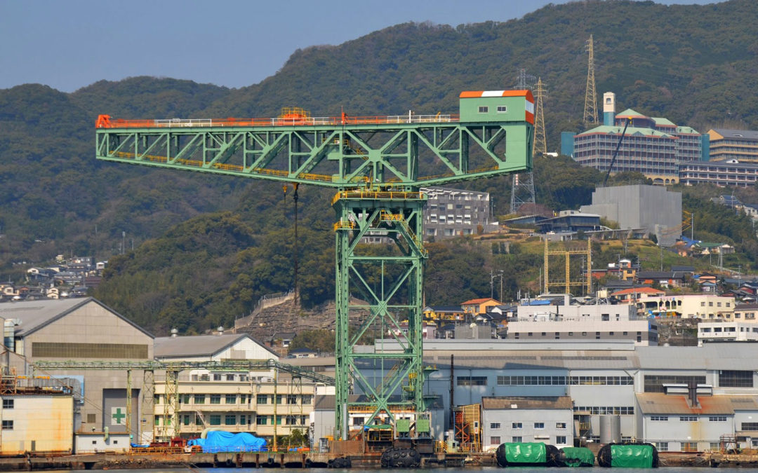 3D model Video of the Nagasaki Giant Cantilever  Crane in Japan built in 1909