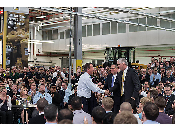 CATERPILLAR UK EMPLOYEES & PRIME MINISTER DAVID CAMERON HAVE DIRECT Q+A