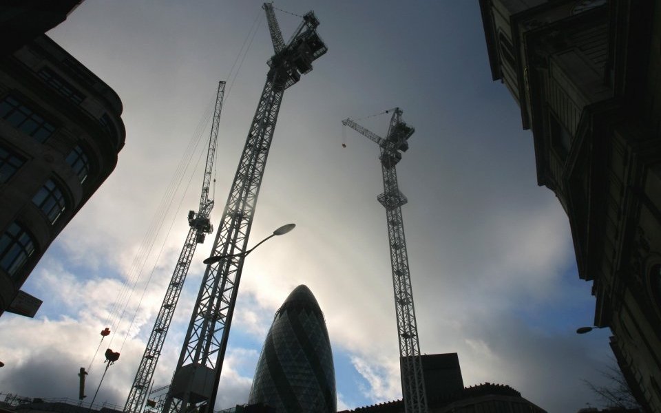 Cranes down: Pound falls as UK’s construction output plummets in the first quarter of 2016