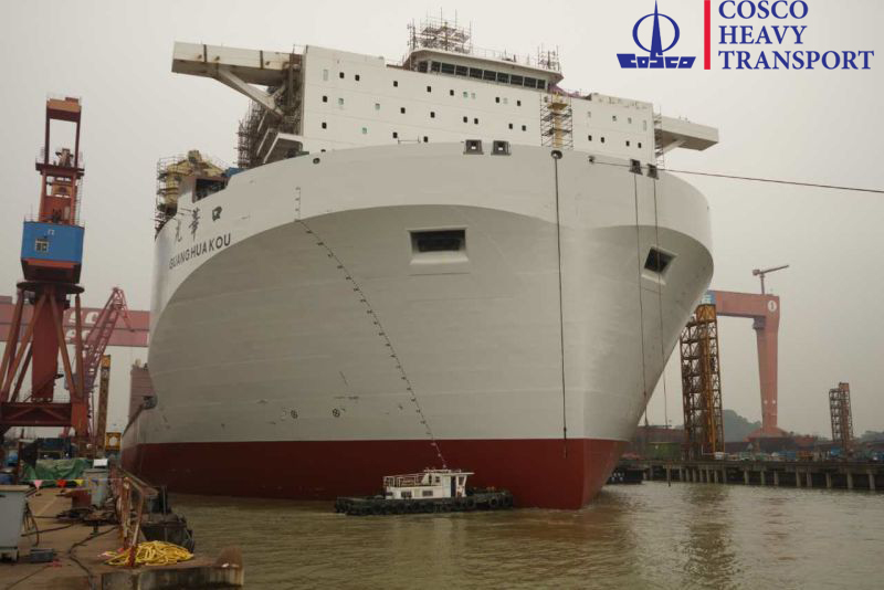 Cosco Heavy Transport new 98,000-ton Heavy-lift Mega Ship “Guang Hua Kou” launched