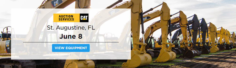 IronPlanet Comes to Northern Florida for St. Augustine Cat Auction Services Unreserved Public Auction June 8th at 9am EST