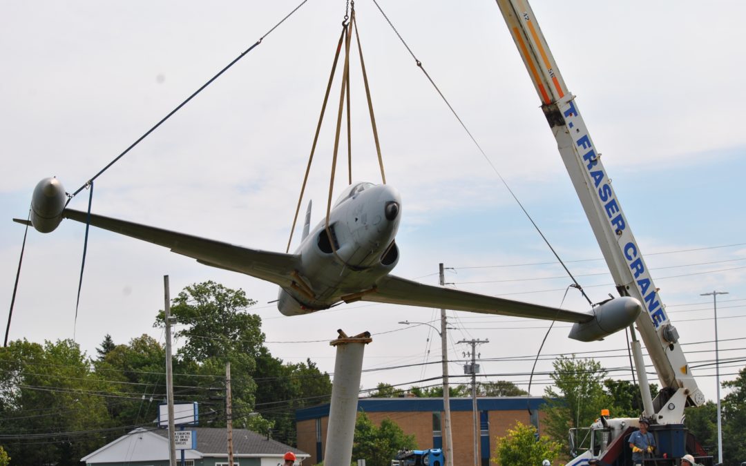 Fraser T Crane Services ltd moves warbird in Nova Scotia with Boomtruck