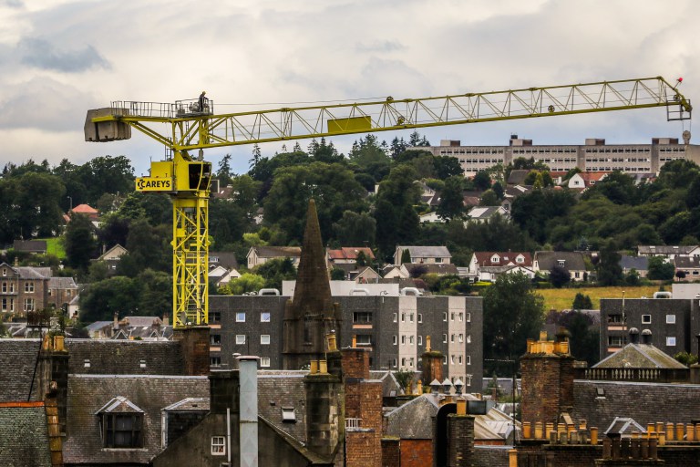 230′ Tower Crane gets to work on next stage of £15 million Perth Theatre revamp in Scotland