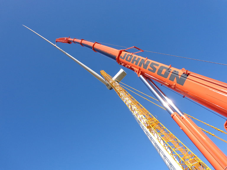 Johnson Crane Hire continues to build up an impressive track record on South Africa’s wind farm projects.
