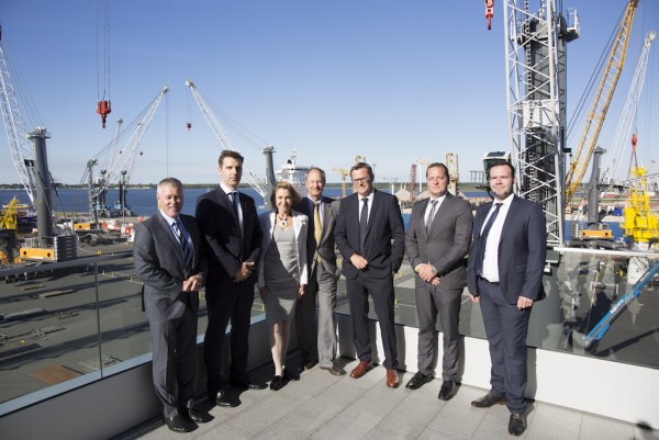 US ambassador John B. Emerson visits Liebherr factory in Rostock