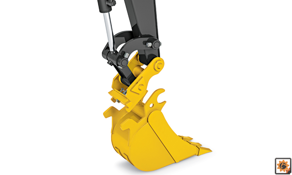 Switch Attachments from the operators cab with the  New John Deere Hydraulic Coupler for Compact Excavators