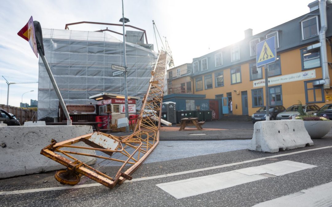 Construction Tower Crane Collapses in Reykjavík Iceland