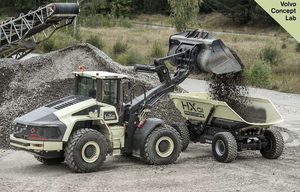 Volvo CE unveils futuristic hybrid wheel loader and driverless hauler prototypes