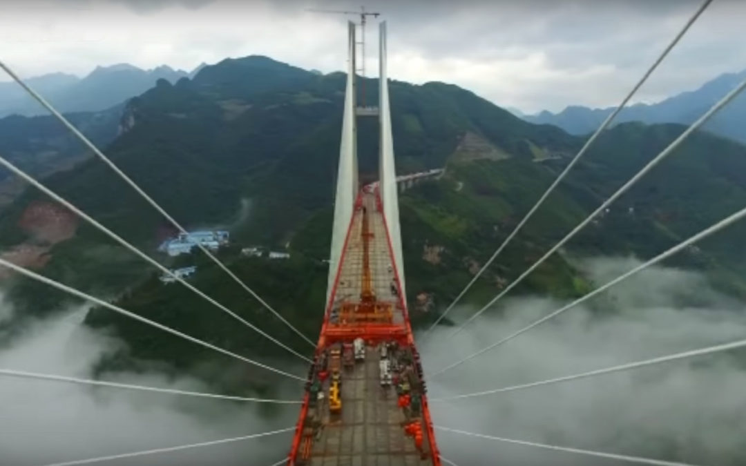Time Lapse Video of the World’s highest bridge to open at the end of 2016 in China