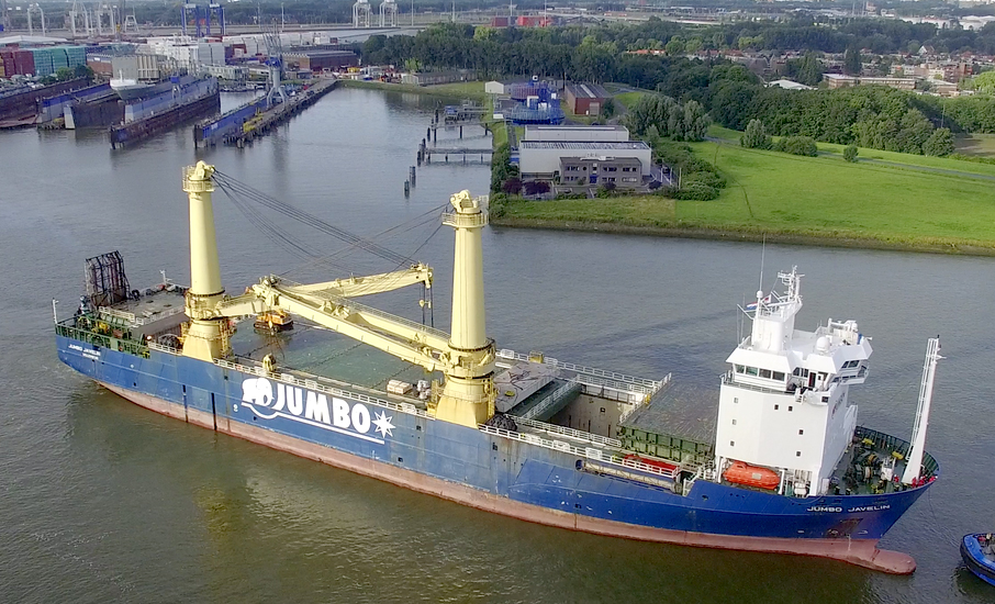 Damen Shiprepair Van Brink Rotterdam completes repairs to Jumbo Javelin Heavy Lift Crane Vessel