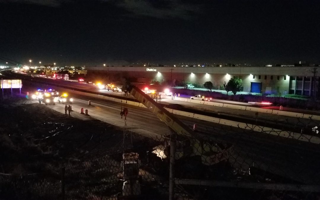 Rough Terrain Crane strikes powerline in Utah