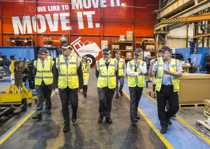 Secretary of State for Scotland David Mundell given a tour of Terex Trucks factory