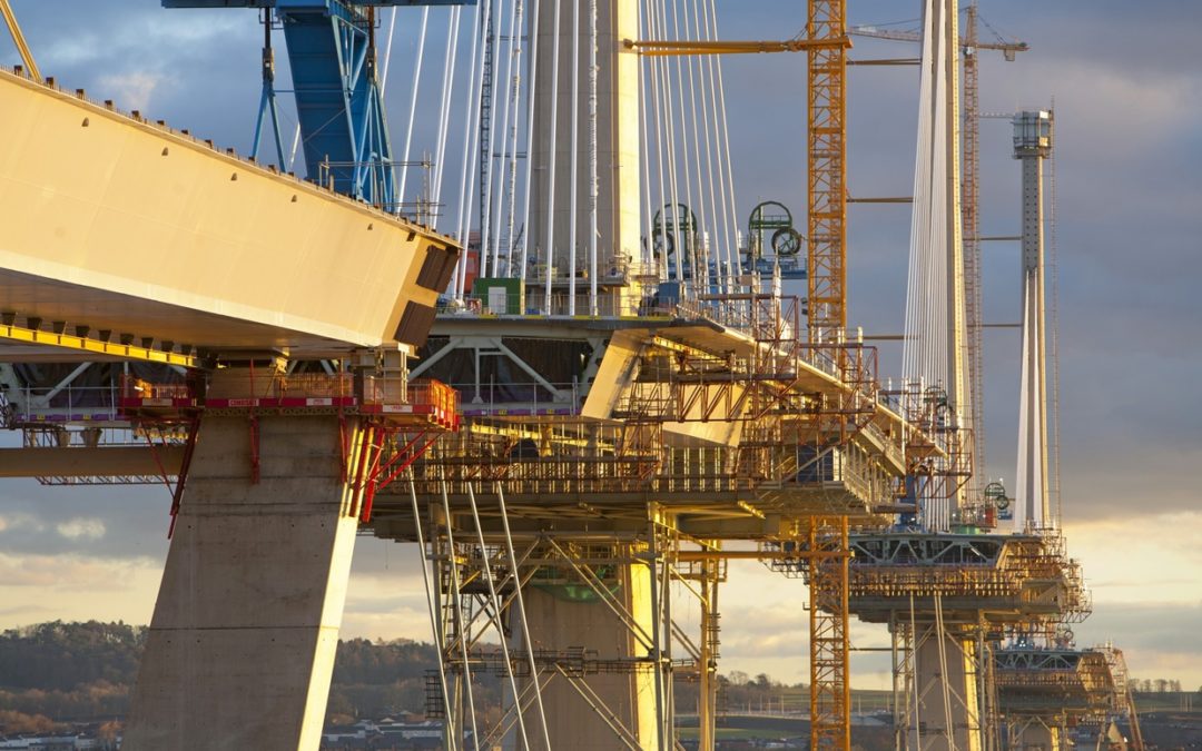 Queensferry Crossing-The UK’s largest bridge project battles fierce weather conditions.