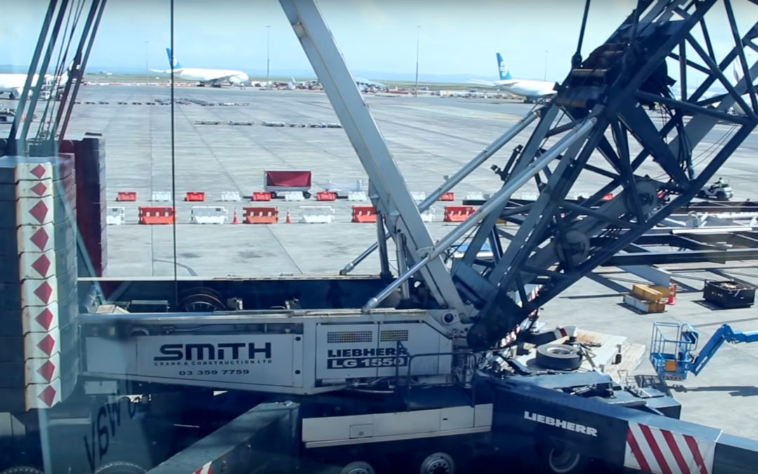 Overview of Smith Crane & Construction’s Liebherr LG 1550 lattice boom mobile crane