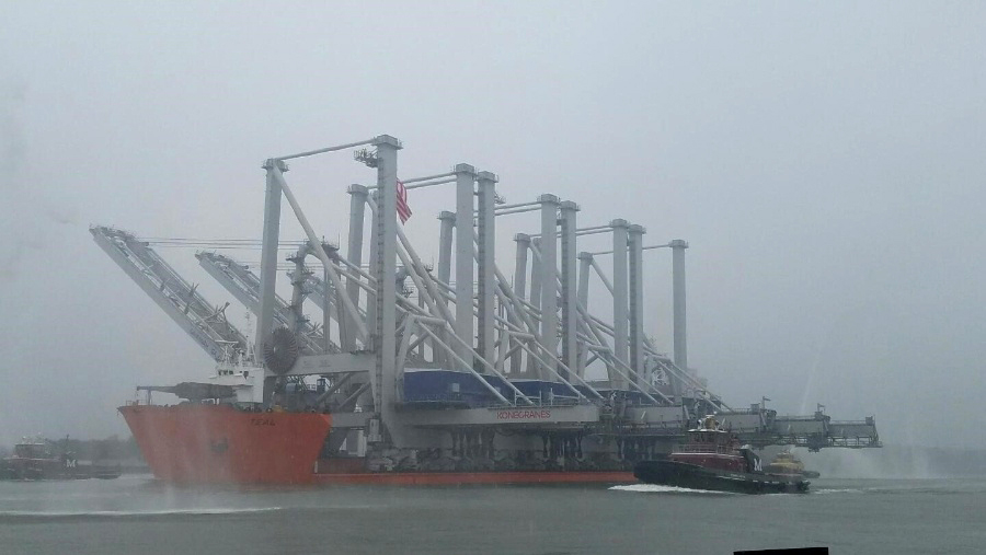 Port of Savannah takes delivery of Four New KONECRANES Post Panamax cranes