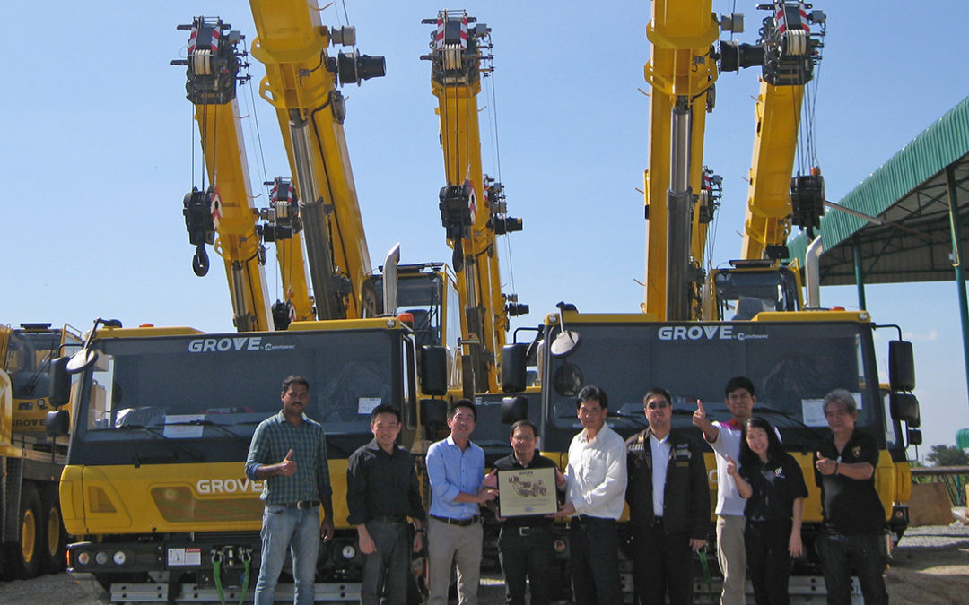 Grove All Terrain Mobile Cranes helping the Provincial Electricity Authority (PEA) in Thailand Power Up