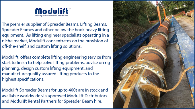 Modulift manufactures its largest spreader beam ever, sees upward trend in heavy lift sector