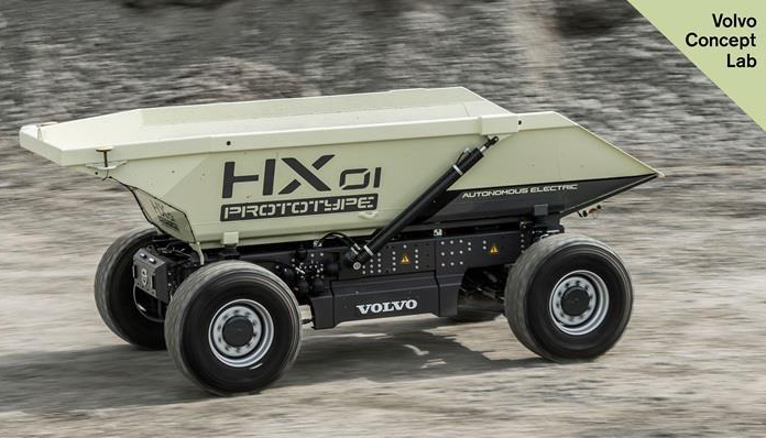 Volvo CE wins Sweden’s Quality Innovation of the Year Award, with its concept HX1 autonomous, battery-electric, load carrier.