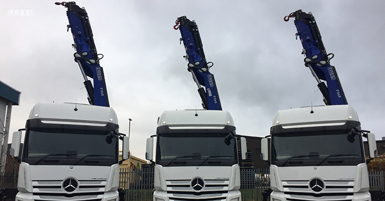 Northern Escalator Installations adds 3 Fassi F545RA xe-dynamic loader cranes to its fleet