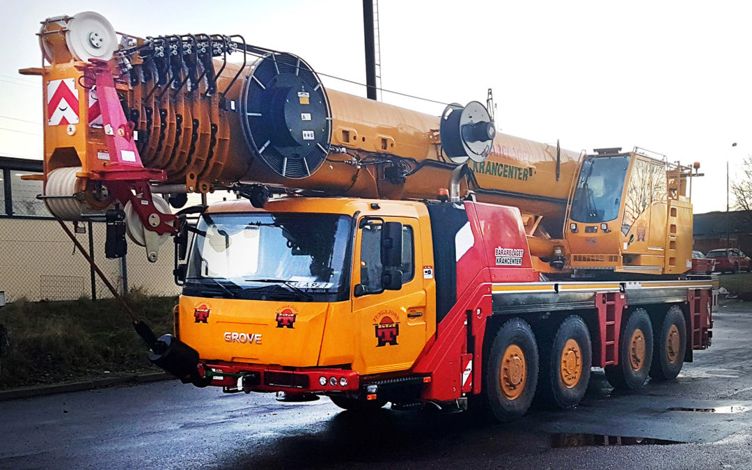 Sweden’s Lambertsson Kran is the 1st to add Samson K-100 synthetic rope to a Grove AT crane