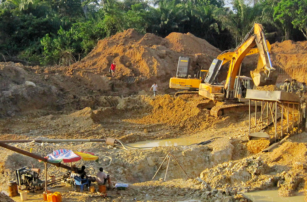 To curb illegal gold mining in Ghana Excavators will now operate with permits or be destroyed