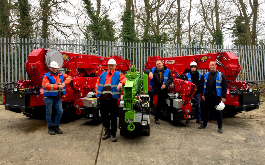 Duma Rent takes delivery of five more Unic Mini Crawler Spider Cranes