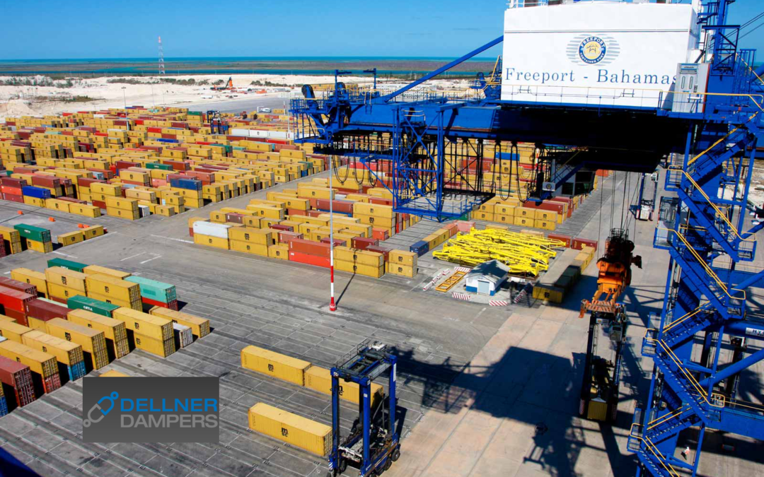 Dellner Dampers chosen by ZPMC to supply protective, energy absorbing buffers for three ship-to-shore cranes