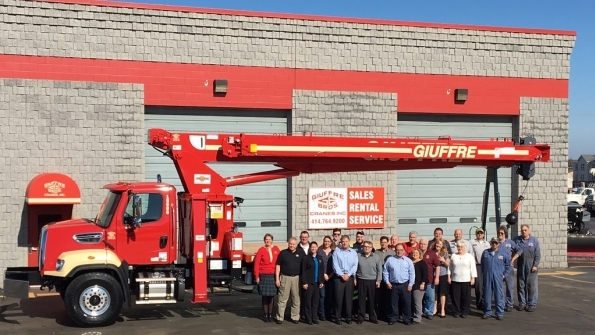 Giuffre Bros. Cranes Receives 5,000th Unit, a Terex BT 4792 boomtruck