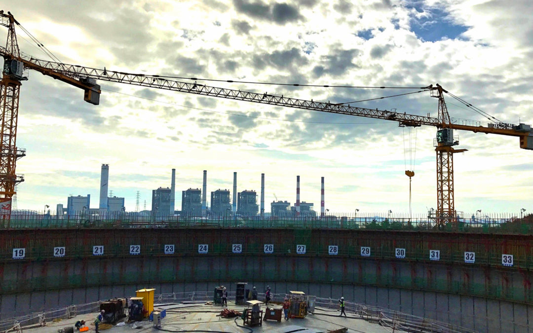 Potain MC 310 K12 tower cranes starting work on Liquefied Natural Gas Terminal in South Korea