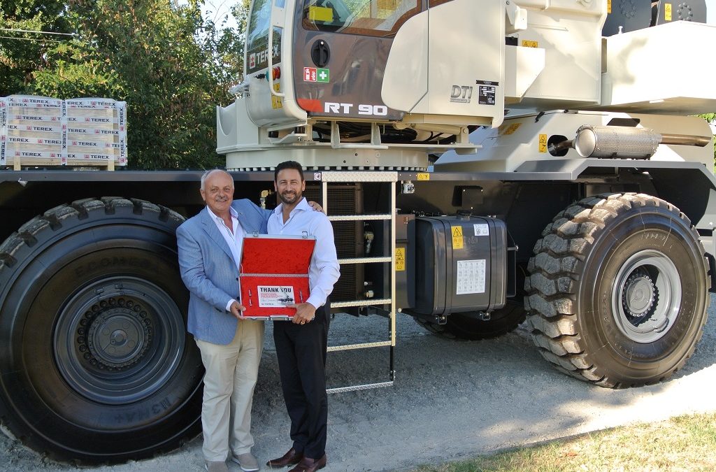 Italian based Tecno-Gru takes delivery of the new Terex RT 90 Rough Terrain Crane