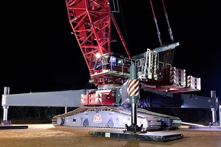 I.V.Guindastes buys used LR 1600/2-W crawler crane for erecting wind turbines from Liebherr