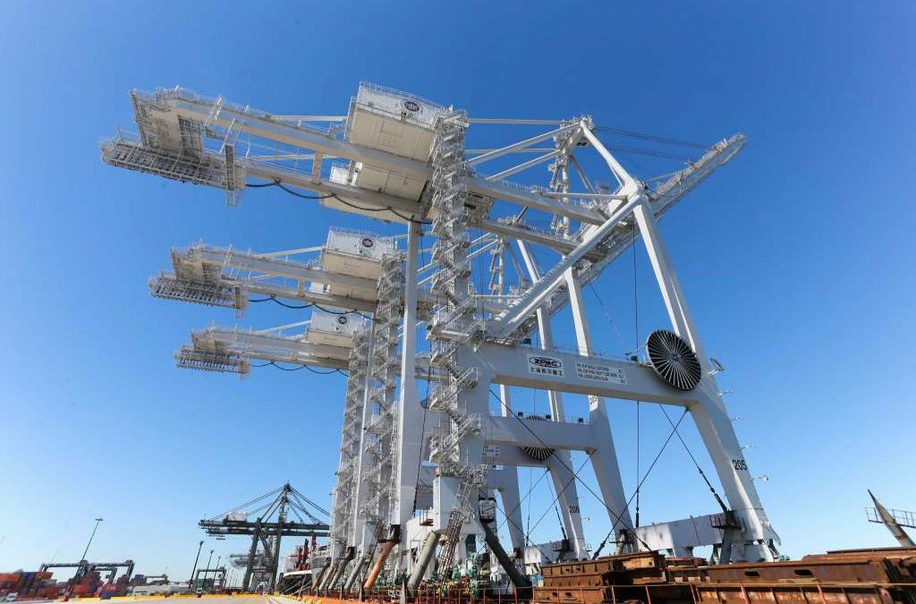 Three ZPMC ship to shore cranes valued @ $33.5M arrive in Port Houston after 3 month journey