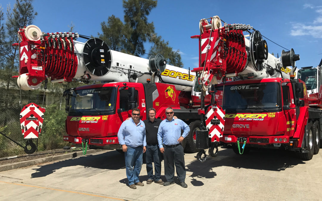 The new Grove all-terrain GMK series cranes are growing in popularity in Australia