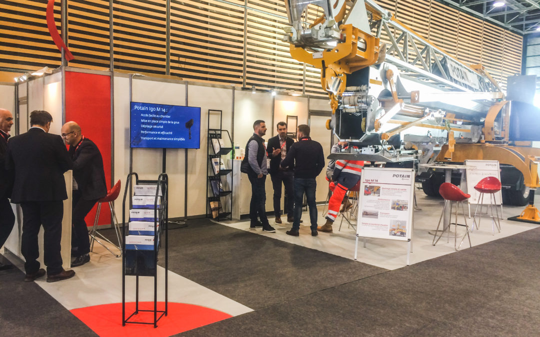 Potain featured Igo self-erecting cranes at Batimat 2017 Building and Remodeling Show in Paris