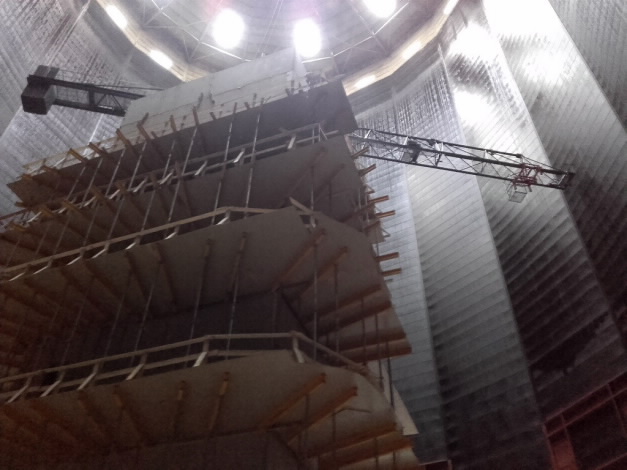 A Terex CTT 91 TS12 Flat Top Tower Crane’s new home is now inside a repurposed Gas Boiler in Wuppertal, Germany