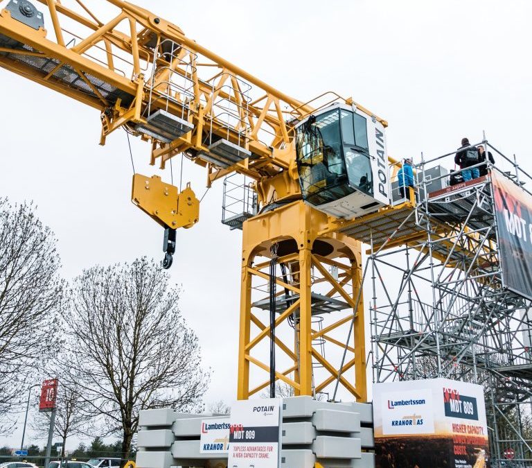 The New Potain MDT 809 Series Flat Top Tower Crane is the largest topless model offered by the Manitowoc Group