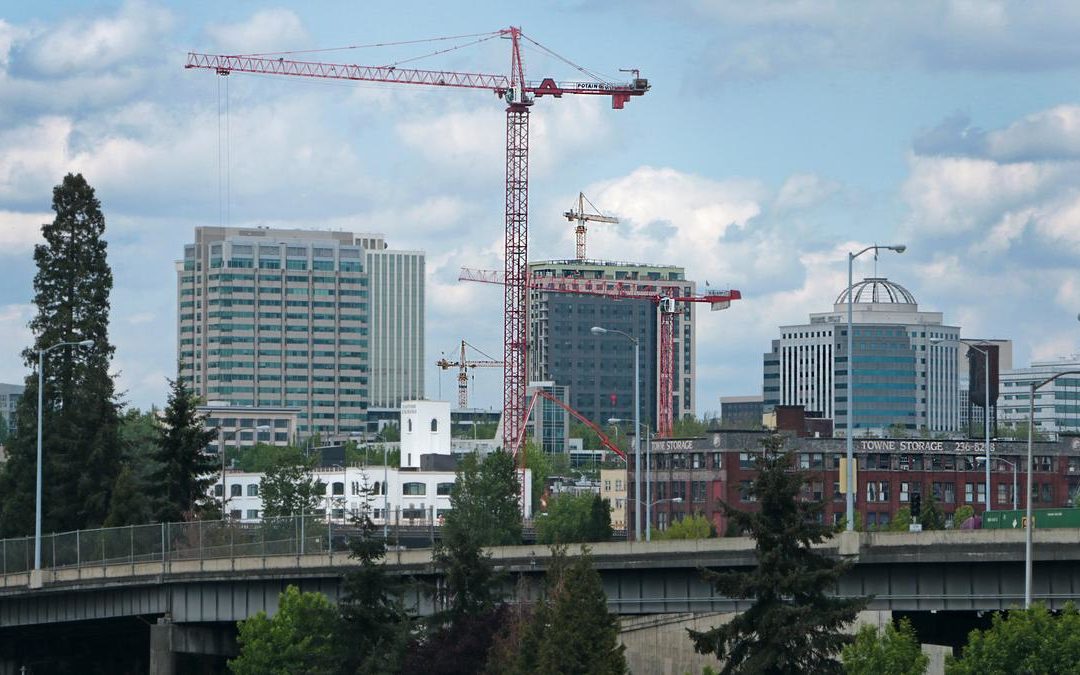 Apparently Portland has the third most tower cranes erected in USA
