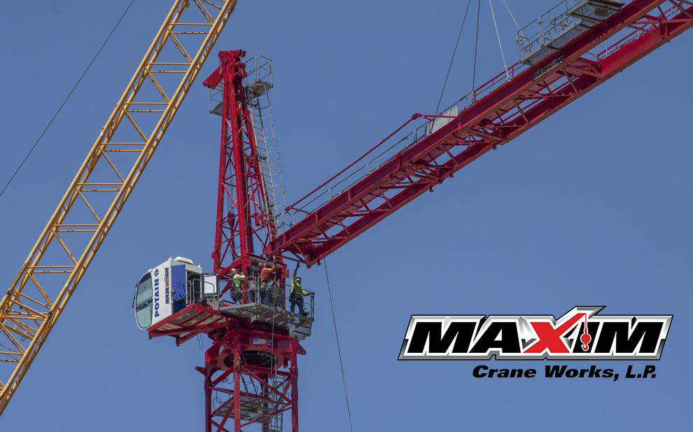 Maxim Crane erects 240′ Potain Tower Crane with Liebherr All Terrain in Roanoke, VA