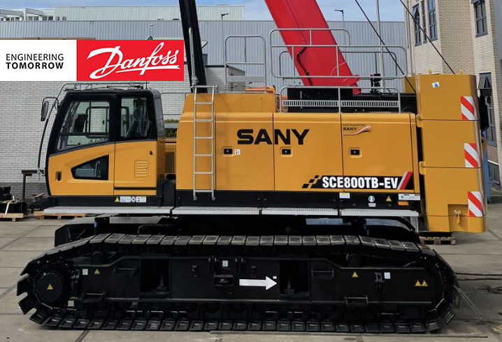 Sany releases the SCE800TB-EV fully electric Telescopic Boom Crawler Crane for EURO markets