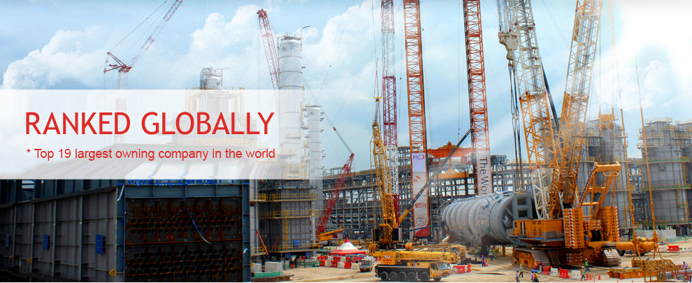 Headquartered in Singapore, Tiong Woon recently published 40 + heavy duty cranes for sale